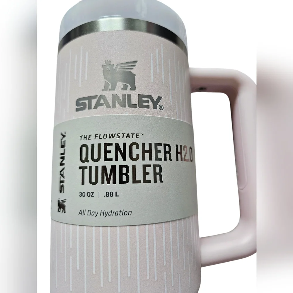 Stanley ADV 30oz Quencher H2.0 Tumbler SFT RAIN BLM (Pink/white) NEW With TAGS! - Picture 2 of 8